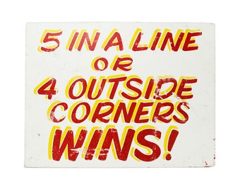 vintage hand-painted carnival sign -- no. 3