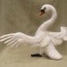 Needle Felted Swan - ready to ship, made by Noelle Stiles