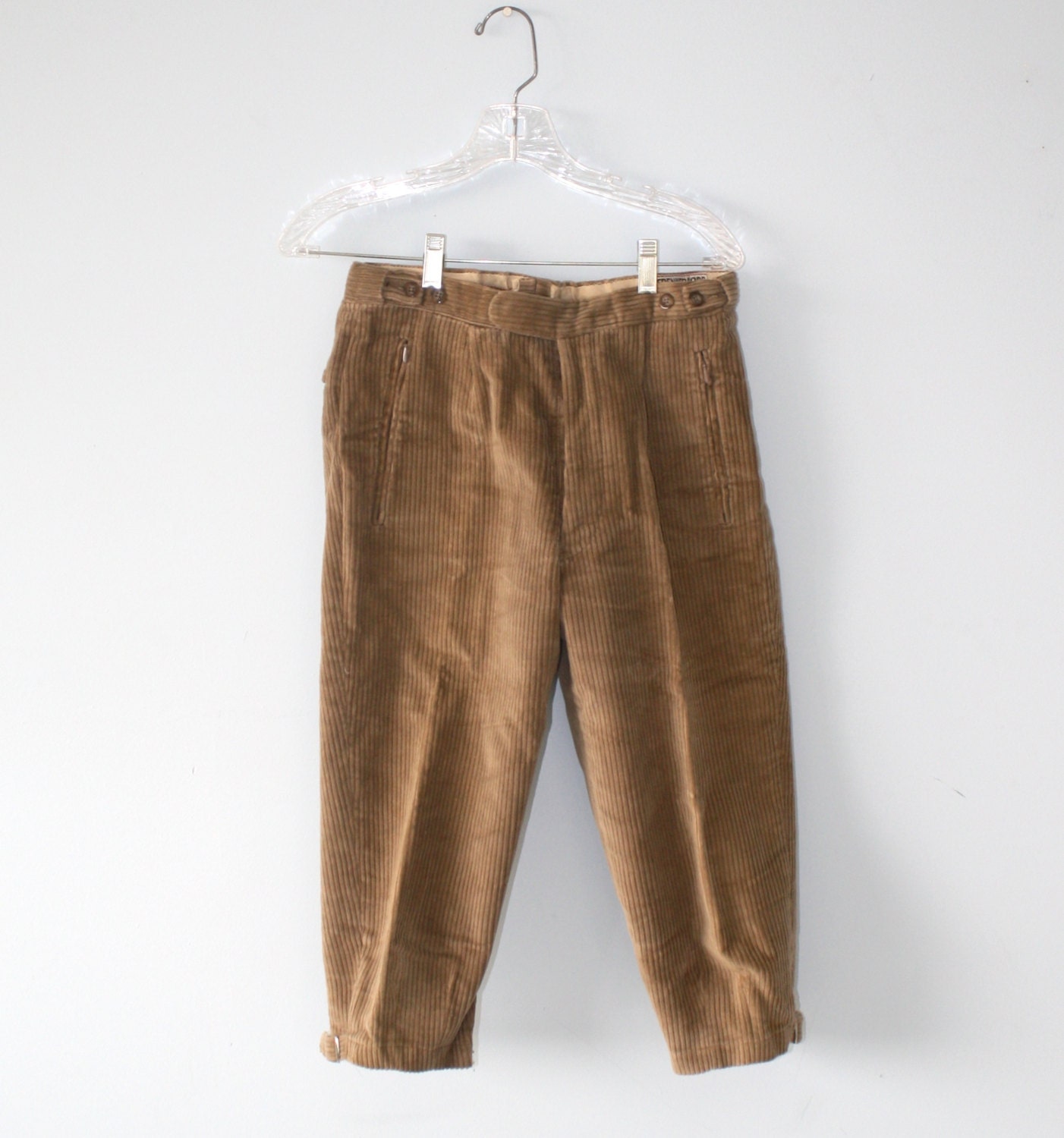 Vintage Men's Trachten Pants / Khaki Tan Corduroy German