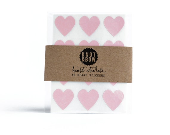 144 pink heart stickers free shipping