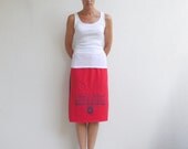 Womens Boston Red Sox Baseball Tshirt Skirt Tee Skirt Navy Blue Red Drawstring Spring Fashion Fun Cotton Handmade Soft ohzie