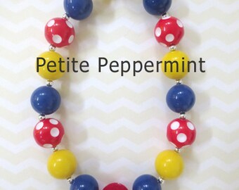 Little Girls Chunky Necklace, Girls Bubblegum Chunky Necklace, Girl Chunky necklace,Girls Bubble Gum Bead Necklace,Children Necklace.