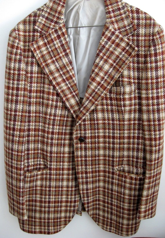 Items similar to Plaid Blazer / Plaid Mens Jacket / Detective Jacket ...