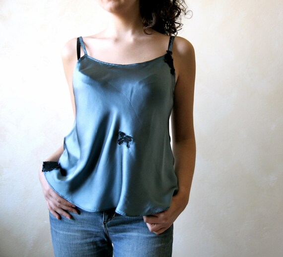 Women camisole satin jeans tops
