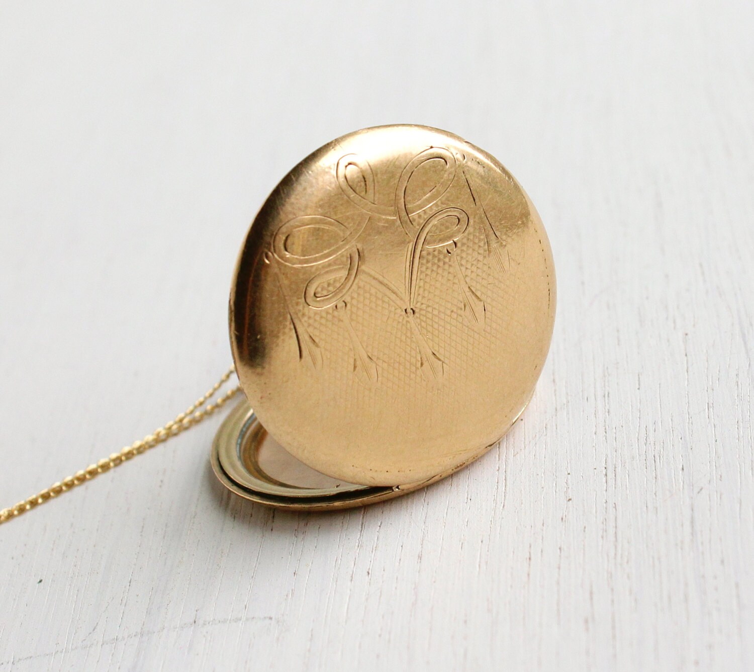 SALE Antique Vintage Star W.C. Co. Locket Necklace Early