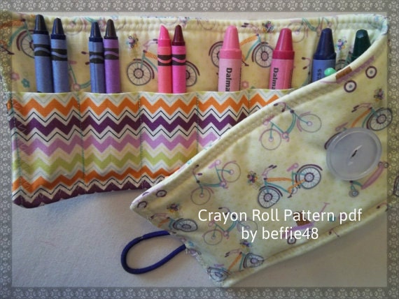 Download PATTERN Kids Roll Up Crayon Holder Tutorial pdf