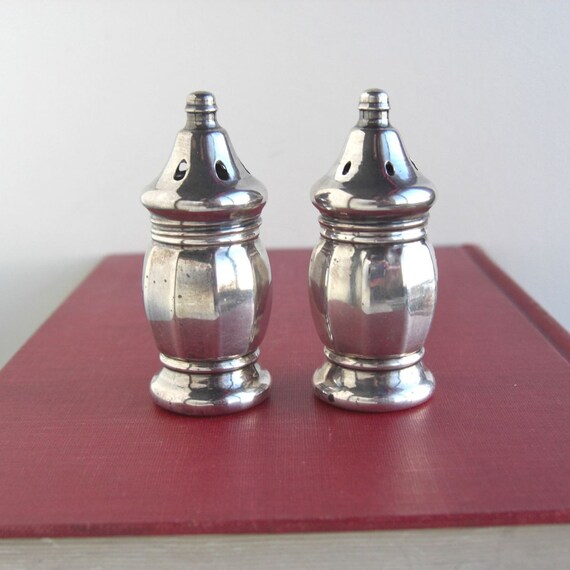 Sterling Silver Salt and Pepper Shakers Beautiful Classic