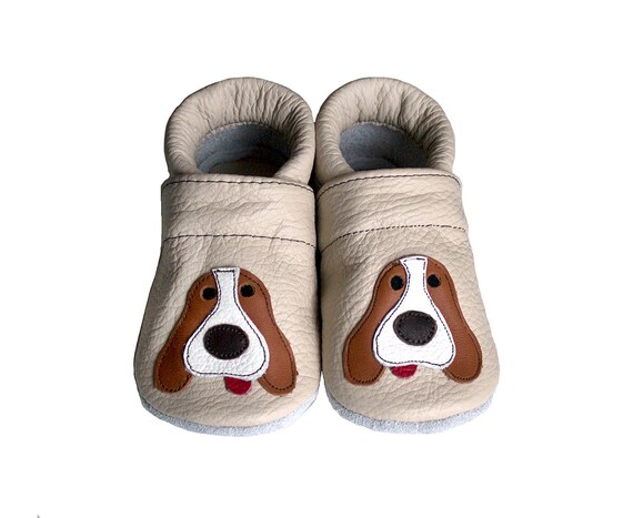 Leather Baby Booties, Dog Baby Shoes, Infant Newborn Nursery Children ...