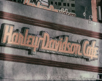 Las VegasHotel SignHarley DavidsonVintageColorfulWall Art Las VegasHotel SignHarley DavidsonVintageColorfulWall Art