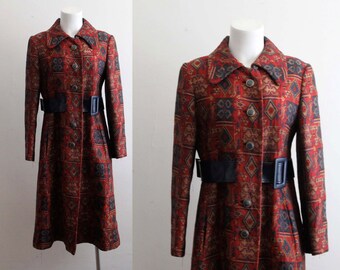 Vintage 1970s Jacket / Kilim Jacket / Tapestry Jacket / Kilim Tapestry Jacket / Vintage Coat / Size Medium