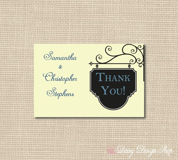 thank you cards elegant hanging signdaisydesignshop on