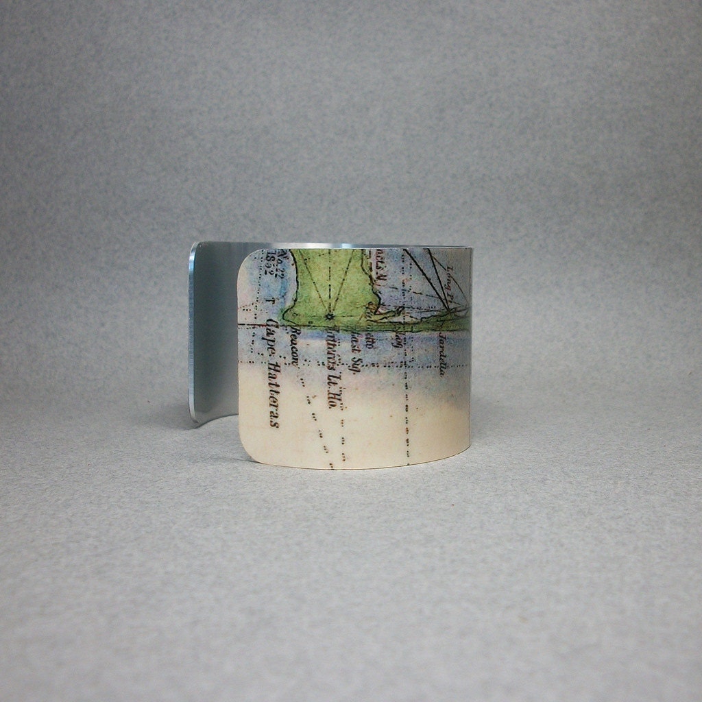 Cuff Bracelet North Carolina Cape Hatteras by decembermoondesign