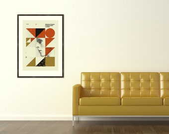DAVID BOWIE - London, Rainbow Theatre, 20 x 28 Handprinted Silkscreen Art Print, Mid-Century Modern Poster, Metallic Gold Ink, Vintage