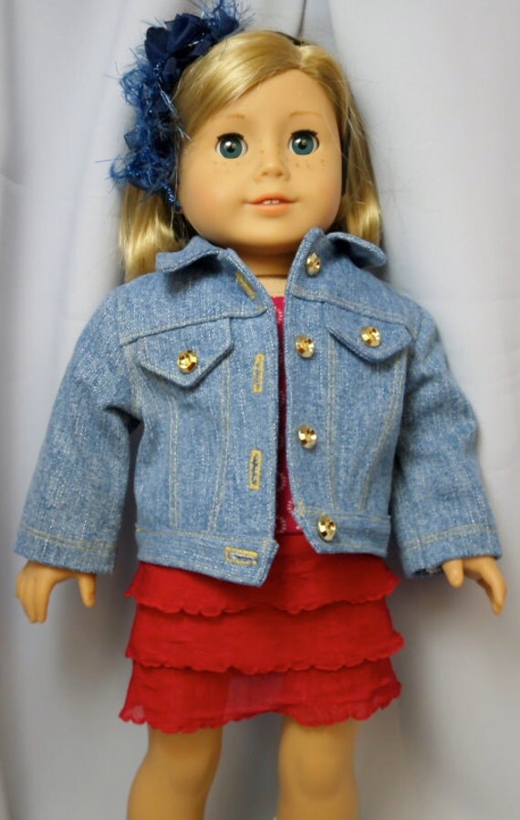 American Girl Doll Clothes Jean Jacket by buttonandbowboutique
