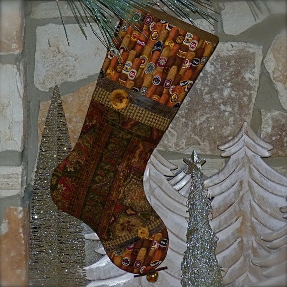 Cigar Christmas Stocking ... Mens Christmas Stocking ...