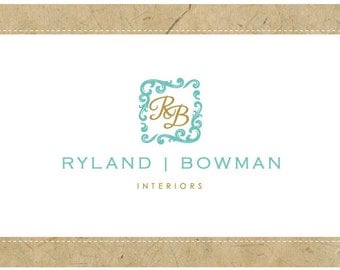 SALE - 50% off - PreDesigned Custom One of A Kind Vector Logo Design RYLAND BOWMAN Logo