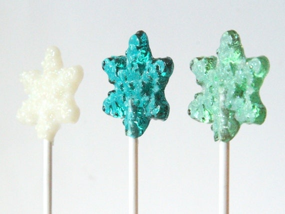 Snowflake Lollipops 8 pieces Il_570xn