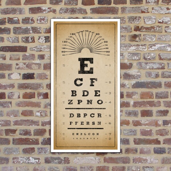 Astigmatism Eye Chart Poster Print Original by AlpineGraphics