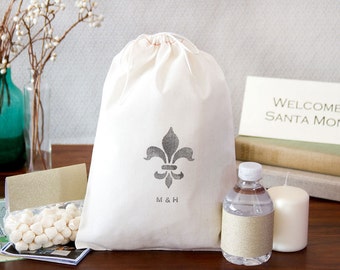Fleur De Lis Wedding Welcome Bags - Out of Town Welcome Bags - NOLA Wedding - NOLA Wedding Welcome Bags - New Orleans Wedding - Welcome Bags