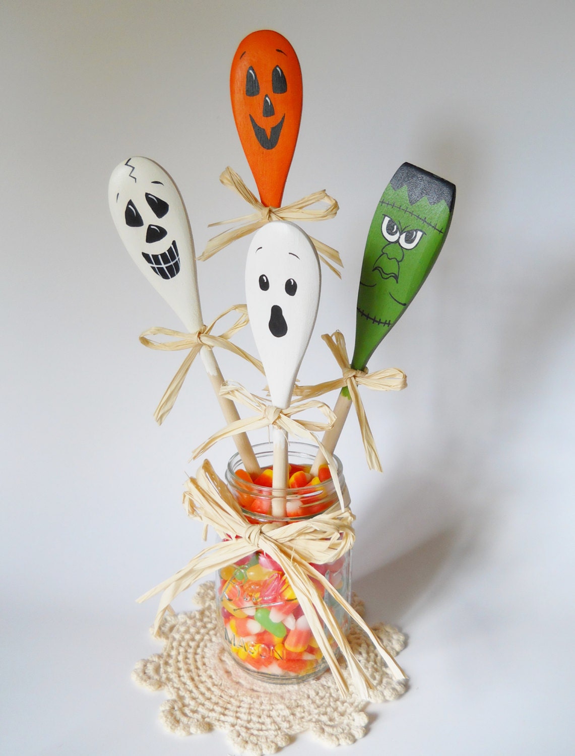 Halloween Wooden Spoons Halloween Decor Spooky Spoons