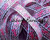 Love and hearts on grey glitter waves on 7/8" grosgrain ribbon Valentines Il_170x135