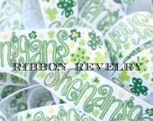 Glitter Shenanigans & shamrocks on 7/8 grosgrain ribbon- St Patricks day Il_170x135