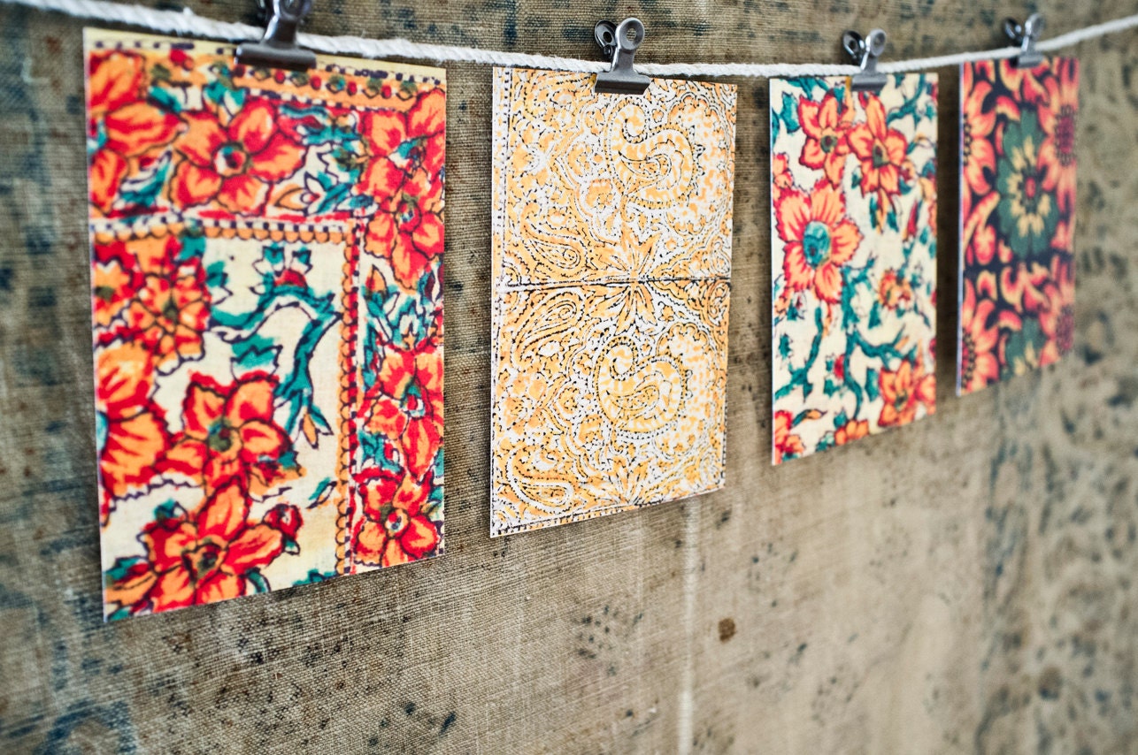 Postcard Stationery Set Eight Cards Envelopes Stickers