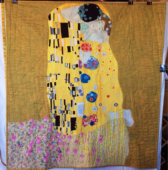 sale-30-reproduction-quilt-of-the-kiss-by-gustav-klimt