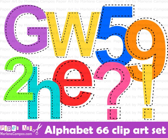 Alphabet clip art SET, complete alphabet colorful, Digital Clipart, Scrapbooking - Personal or Commercial use - INSTANT DOWNLOAD Il_570xn