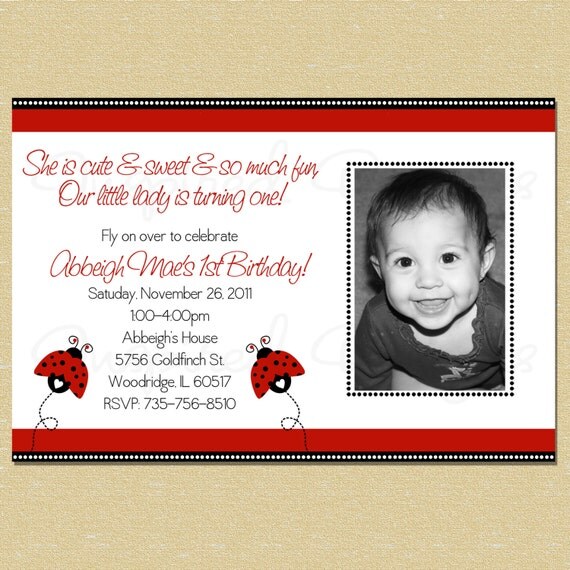 Ladybugs with Polka Dot Birthday Invitation Il_570xn