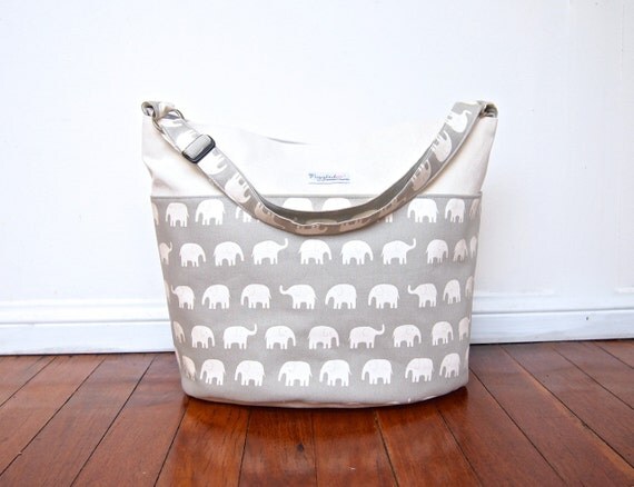 purple elephant diaper bag