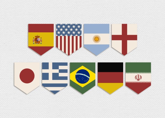 items-similar-to-printable-world-cup-country-flags-pennant-banner