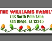 Christmas Lights Printable or Printed - Printable Enclosure, Gift Tag or Return Address Label Il_170x135
