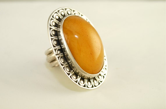 Butterscotch Amber Ring_091 by thesilverman on Etsy