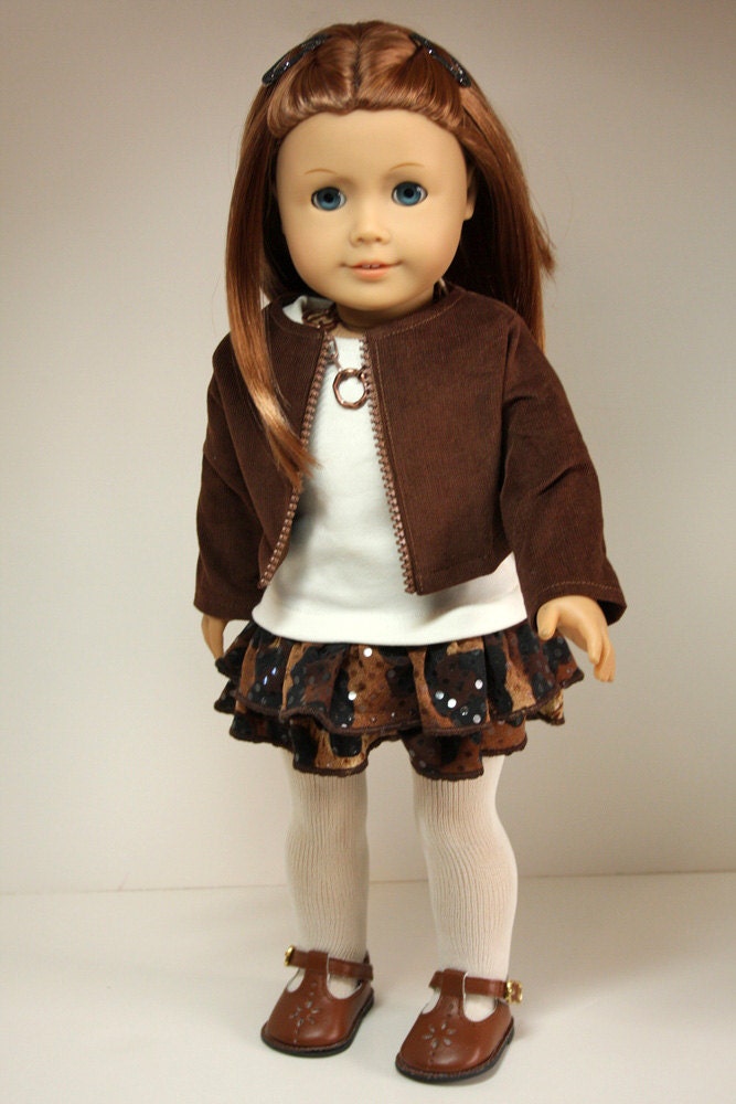 American Girl Doll Clothing-Jacket Shirt Ruffled Skirt and