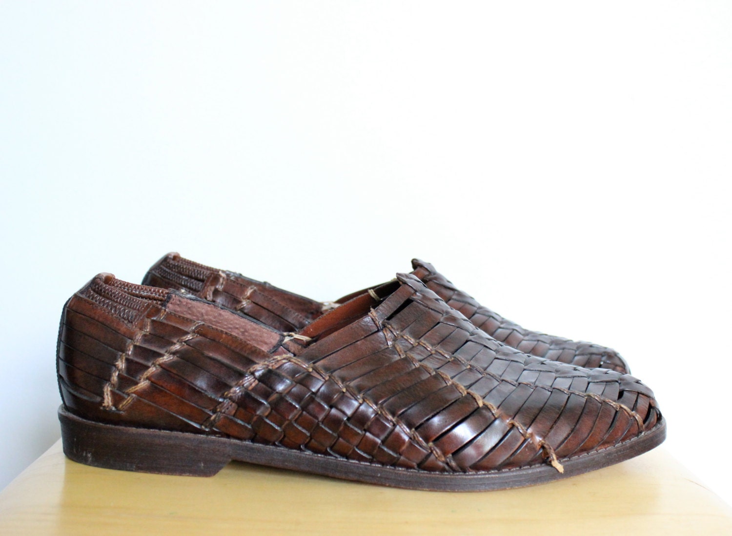 mens woven leather huarache