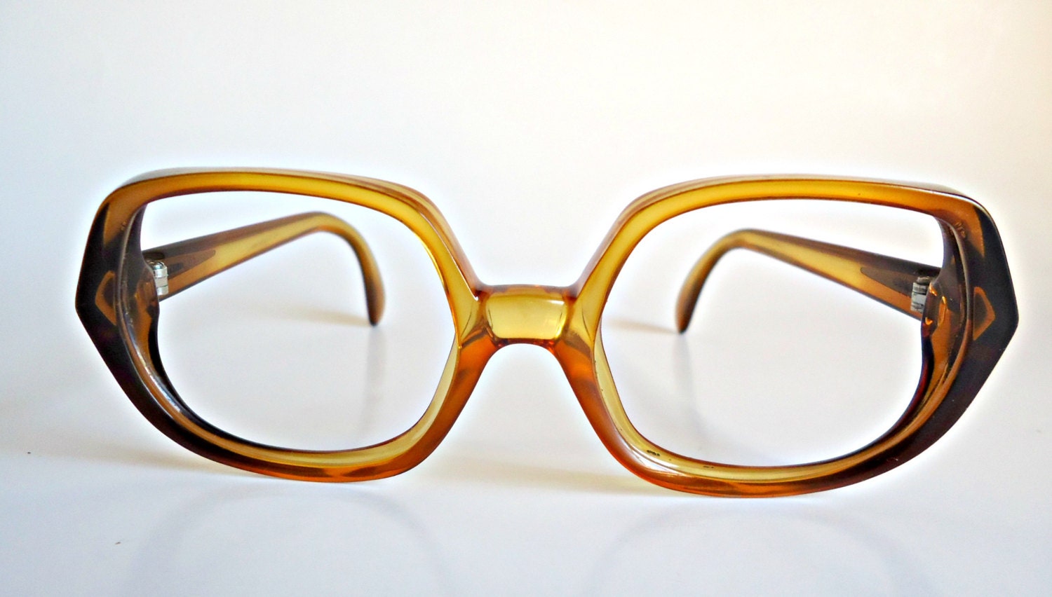 Vintage Frames Amber Lucite Frames Mid Century Eyeglasses