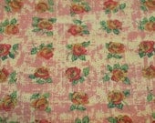 Fat Quarter, Flower Fabric, Floral Rose Fabric, Shabby Chic, Lily Rose of Roses Hibiscus CM38 by Westminster, Out of Print, Hard to Find Fat Quarter, Flower Fabric, Floral Rose Fabric, Shabby Chic, Lily Rose of Roses Hibiscus CM38 by Westminster, Out of Print, Hard to Find