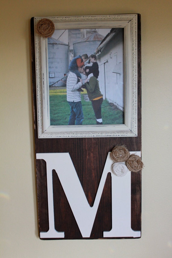 Rustic Picture Frame With Letter