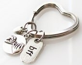 bff keychain, sister gift, pinky promise key chain, best friends gift, best friend key chain, heart keychain, gift for best friend bff keychain, sister gift, pinky promise key chain, best friends gift, best friend key chain, heart keychain, gift for best friend