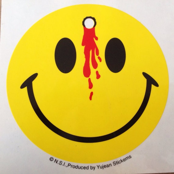 Vintage 90s Smiley Face with Bullet Wound