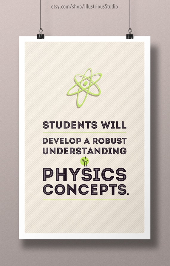 Physics Concepts Classroom Poster 11x17
