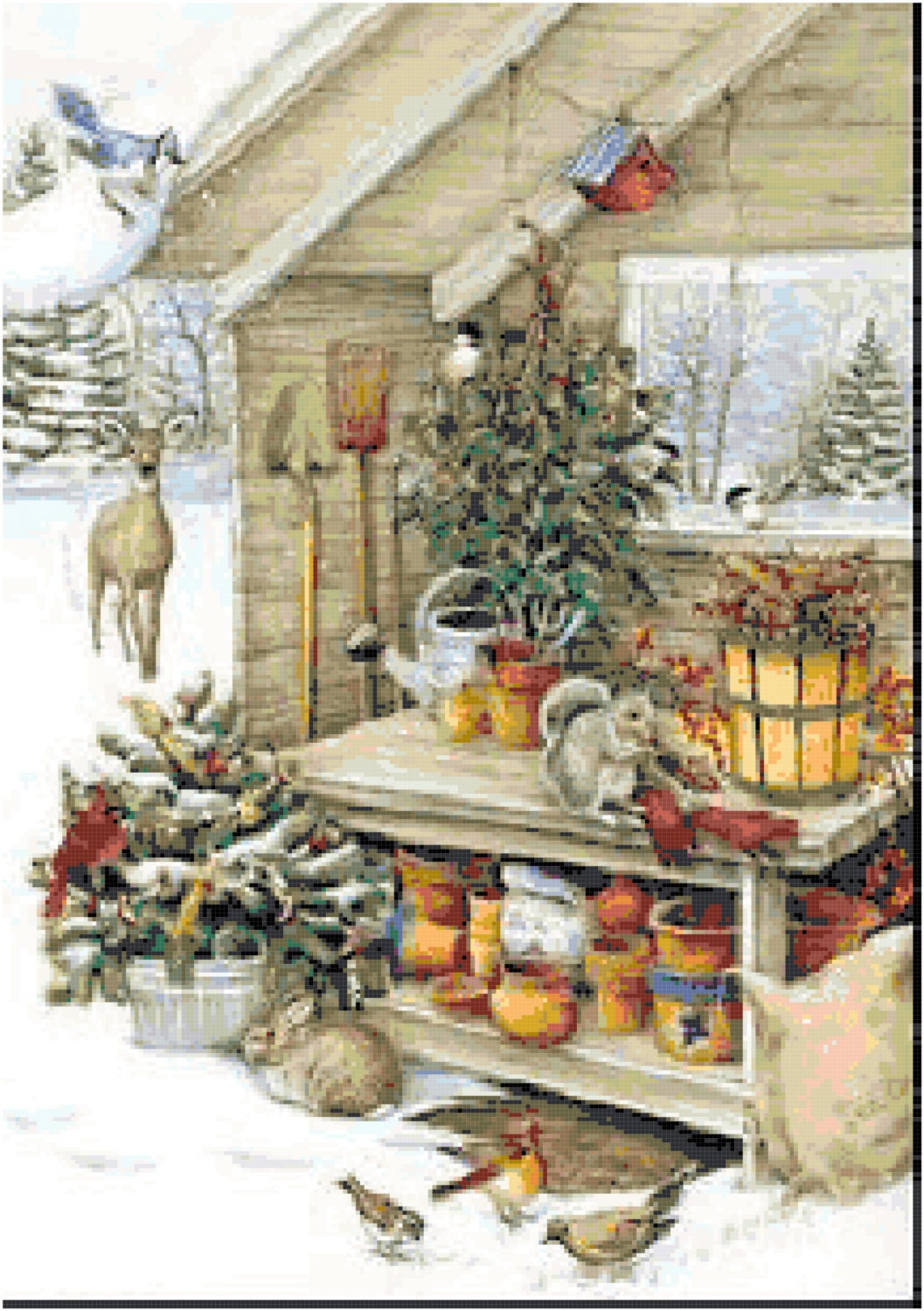 Country Garden Shed 255 Cross Stitch Pattern