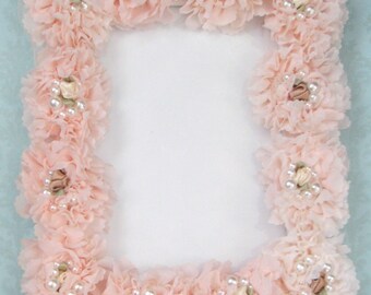 Shabby Chic Picture Frame, Shabby Chic Nursery Decor, Rosette Picture Frame, Lamp Shade, Cottage Chic Nursery, Cottage Chic Lamp Shade