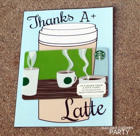 thanks a latte printable jasey s latte coffee latte gift card by cupcakecutieesparty thanks a latte printable jasey s latte coffee latte gift card by cupcakecutieesparty