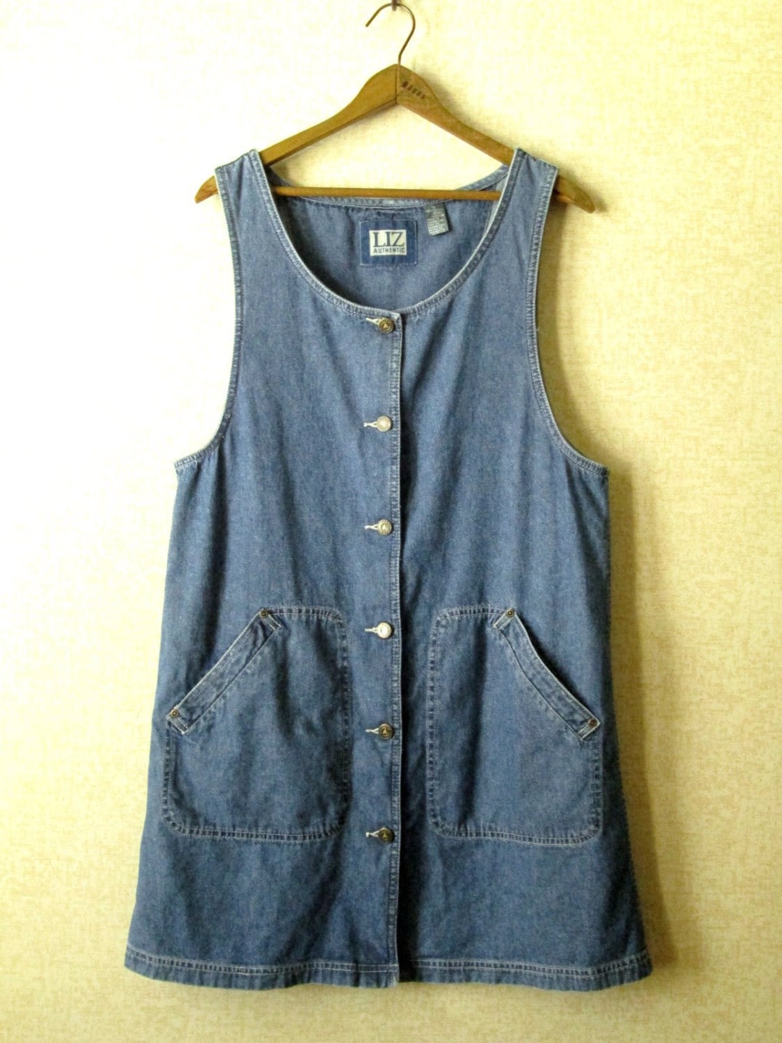 Overall Jumper Denim Dress Vintage 80s 90s Jean By MySoftParade Overall Jumper Denim Dress Vintage 80s 90s Jean By MySoftParade