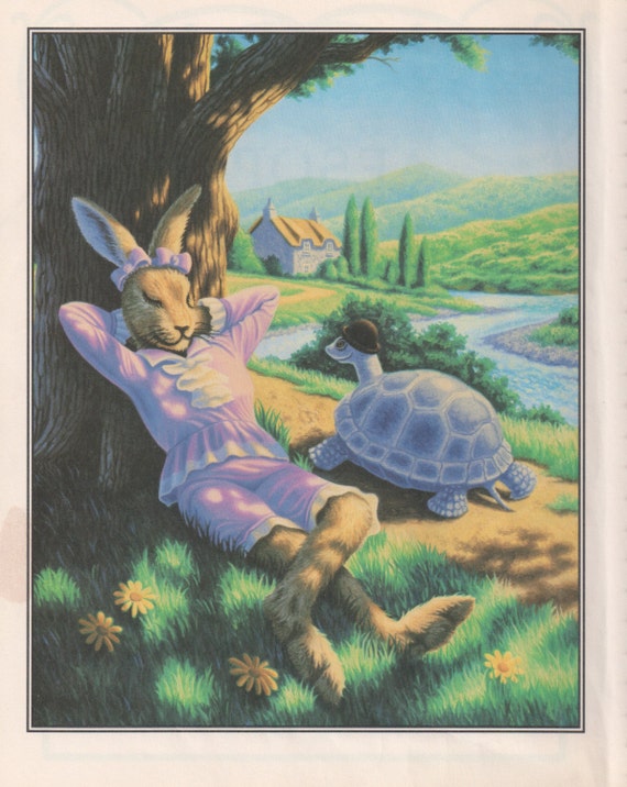 The Hare And The Tortoise Aesop's Fables Rabbit Turtle