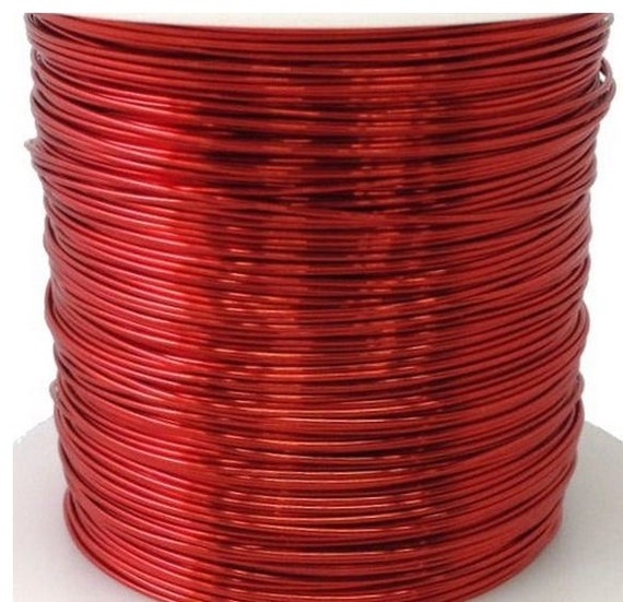 1 Yard RED color coated Copper Wire 26 Gauge by KambalayaCrafts