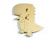 T - Rex Dinosaur  Wall Clock - Handmade - Laser Cut - Tyrannosaurus Rex - TREX