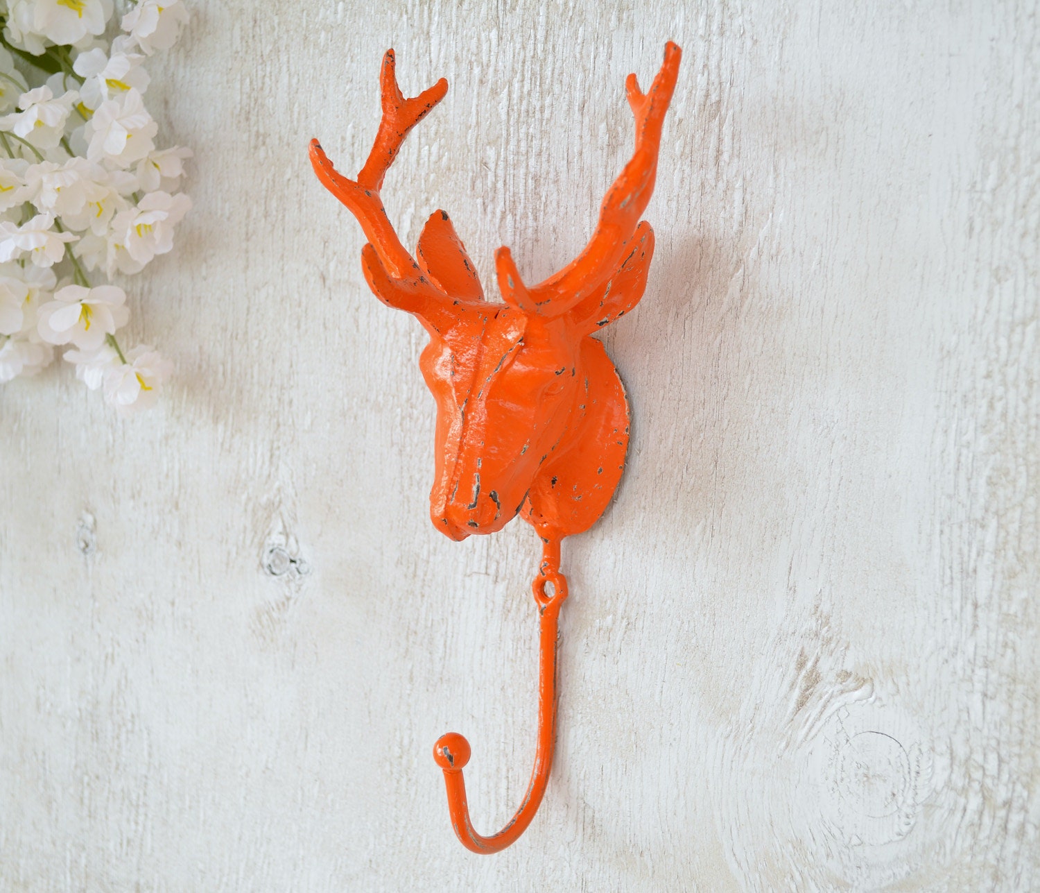 Deer Head Hook Antlers Cast Iron Hook Coat Hook Towel
